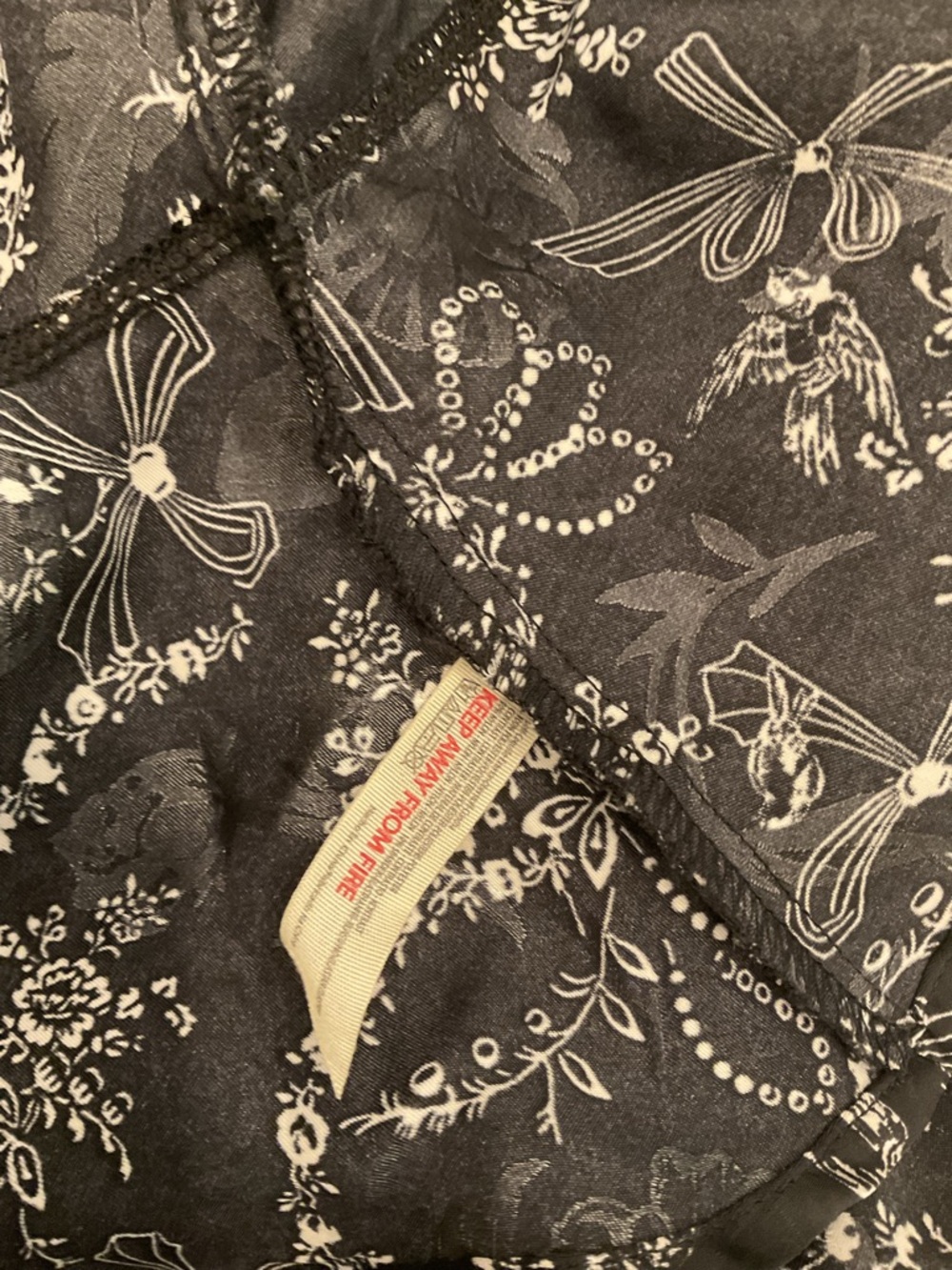 Free People Black Satin Floral-Print Pajama Short Set - Picture 10 of 11